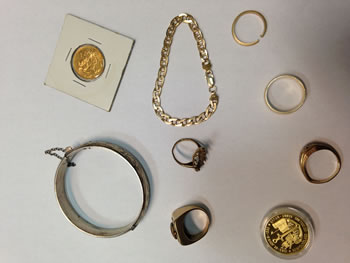 Gold items shared with Ottawa's gold dealers for pricing